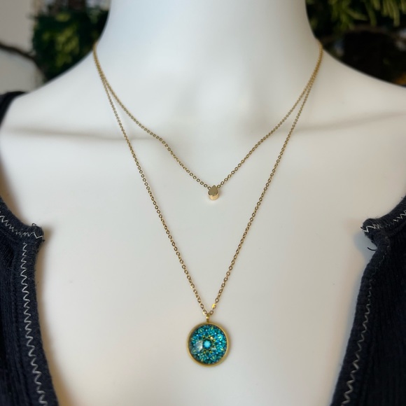 Elegant Mandala Minimalist Layered Necklace - Minimalist Classic Necklace - Picture 6 of 7